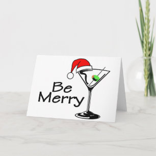 Cartes Pour Fêtes Annuelles Soyez Joyeux Martini Noël