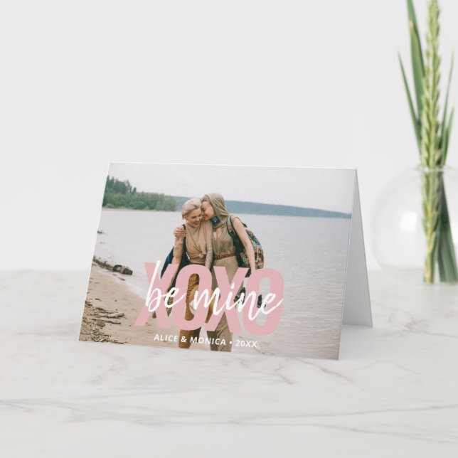 Cartes Pour Fêtes Annuelles Soyez la mienne Photo Valentines Day (Devant)