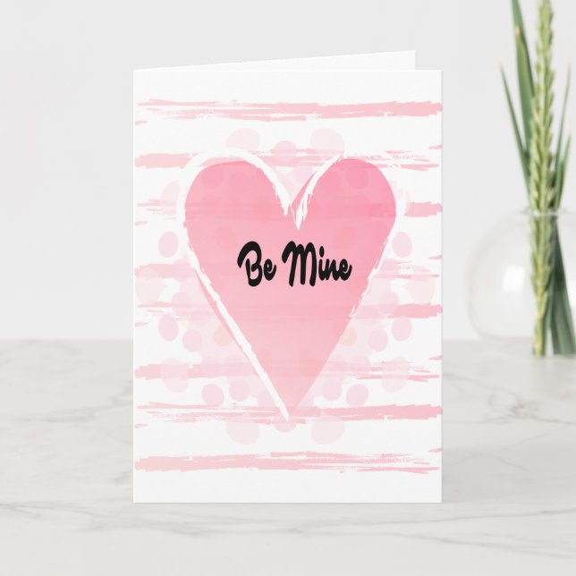 Cartes Pour Fêtes Annuelles "Soyez le mien !" - Aquarelle de heureuse (Devant)