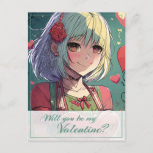 Cartes Pour Fêtes Annuelles Soyez ma Saint-Valentin dans le style Manga 33420