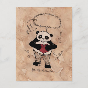 Cartes Pour Fêtes Annuelles Soyez mon Valentine, panda
