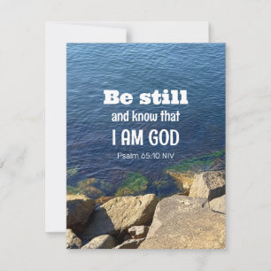 Cartes Pour Fêtes Annuelles Soyez toujours et sachez que je suis Dieu calme Oc