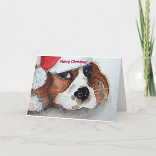 Cartes Pour Fêtes Annuelles Spaniel de Christmas
