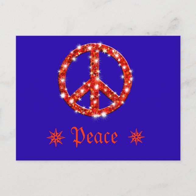 Cartes Pour Fêtes Annuelles Sparken Look signe de paix (Devant)