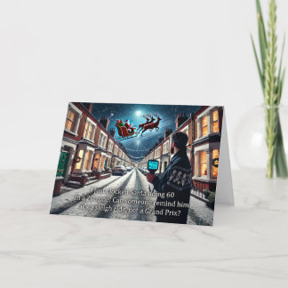 Cartes Pour Fêtes Annuelles Speeding Père Noël Christmas Greeting Card 2024