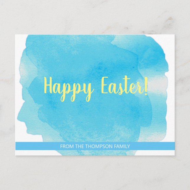 Cartes Pour Fêtes Annuelles Splash personnalisable de Pâques (Devant)