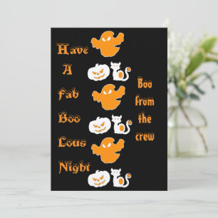 Cartes Pour Fêtes Annuelles Spooktacular Halloween Boo Parade Ghost Ghouls Amu