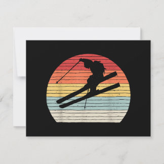 Cartes Pour Fêtes Annuelles Sports d'hiver vintages
