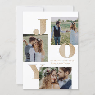 Cartes Pour Fêtes Annuelles Spread Joy EDITABLE COLOR Holiday Photo Card