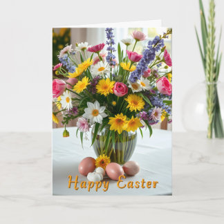 Cartes Pour Fêtes Annuelles Spring Flowers Easter Card