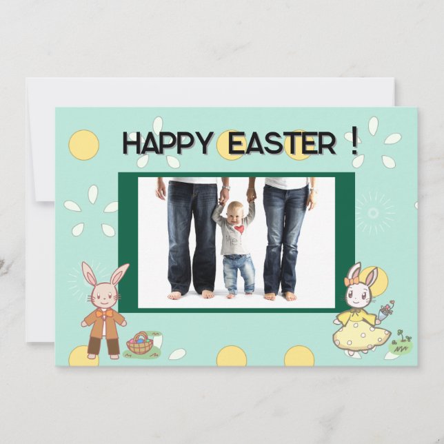 Cartes Pour Fêtes Annuelles Springtime Bunny Joy Card (Devant)