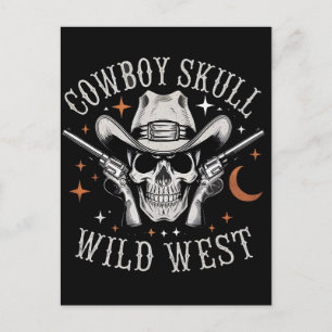 Cartes Pour Fêtes Annuelles Squelette de Cowboy chevauchant à travers le déser