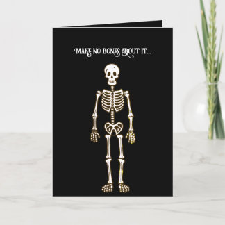 Cartes Pour Fêtes Annuelles Squelette de Halloween idiot