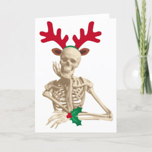 Cartes Pour Fêtes Annuelles squelette de renne de Noël