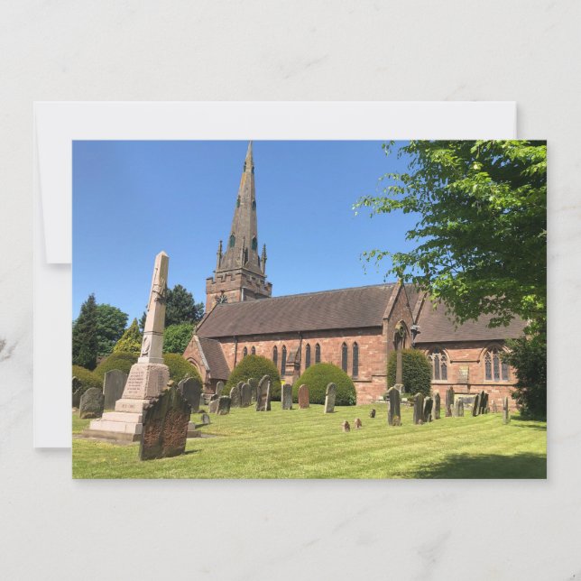 Cartes Pour Fêtes Annuelles St Benedict Biscop Church Wombourne Staffordshire (Devant)
