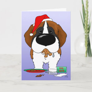 Cartes Pour Fêtes Annuelles St. Bernard Christmas
