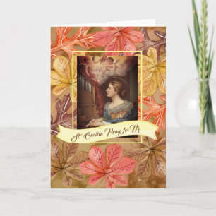 Cartes Pour Fêtes Annuelles St. Cecilia Thanksgiving Feuilles d'automne