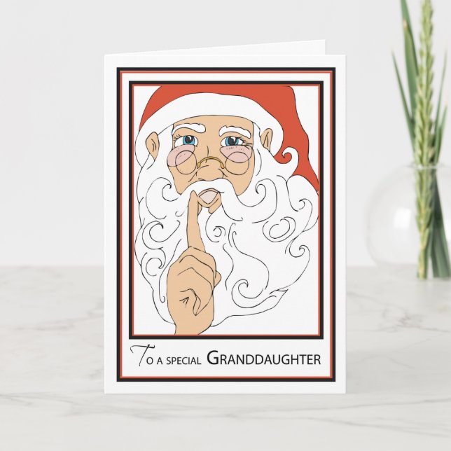 Cartes Pour Fêtes Annuelles St gai Nick de petite-fille vieux (Devant)
