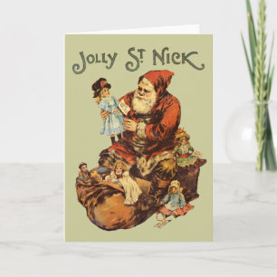Cartes Pour Fêtes Annuelles St gai vintage Nick