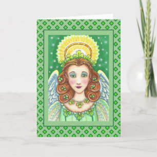 CARTES POUR FÊTES ANNUELLES ST. LE SHAMROCK DE LA JOURNÉE DE PATRICK ANGEL, BÉ