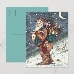 CARTES POUR FÊTES ANNUELLES ST. NICK DANS LA COUVERTURE TEDDY BEAR, NOËL TEDDI