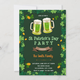 Cartes Pour Fêtes Annuelles St Patrick beer theme