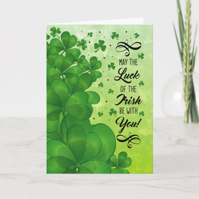 Cartes Pour Fêtes Annuelles St. Patrick's Day Luck of Irish Clover (Devant)