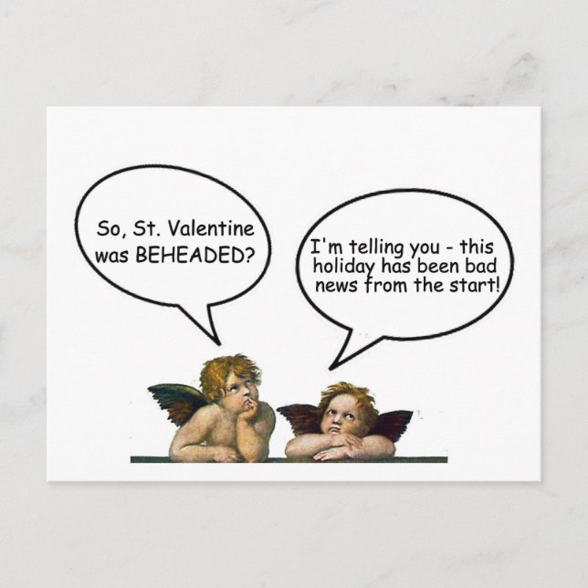 Cartes Pour Fêtes Annuelles St Valentine d'ange (Devant)