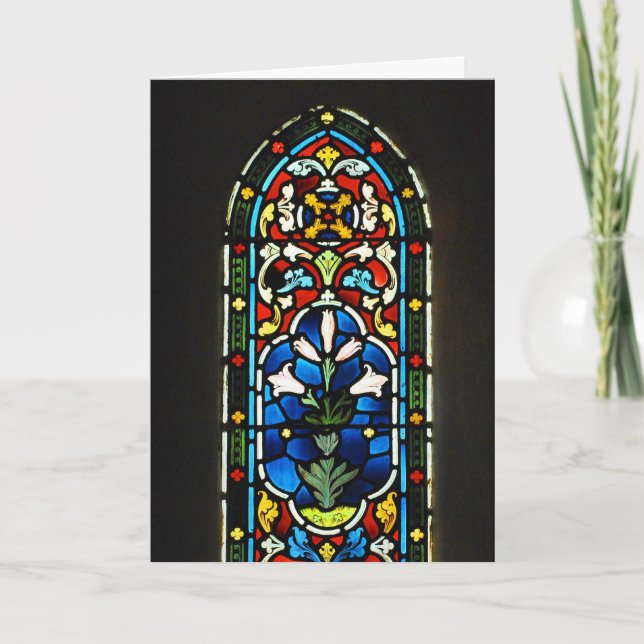 Cartes Pour Fêtes Annuelles Stained Glass (Devant)