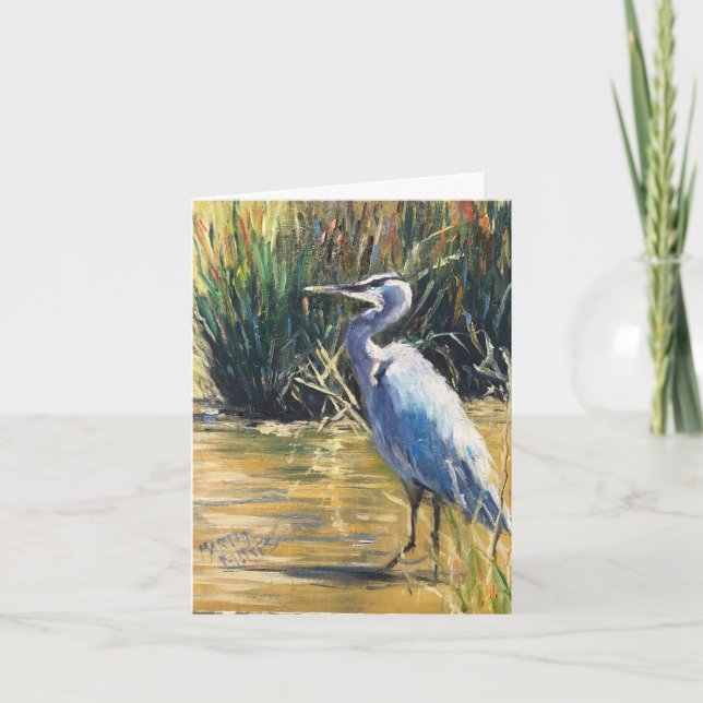 Cartes Pour Fêtes Annuelles Stalker, le héron (Devant)