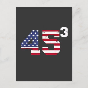 Cartes Pour Fêtes Annuelles Stand With 45 Pro Trump USA Flag 4 juillet