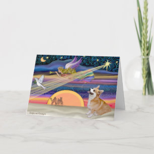 Cartes Pour Fêtes Annuelles Star de Noël - Corgi gallois #7B