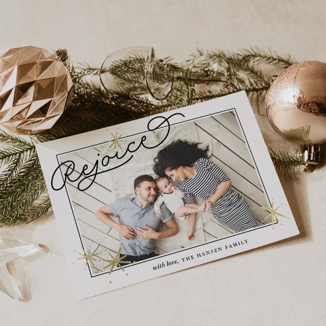 Cartes Pour Fêtes Annuelles Starred Rejoice | Photo (Créateur téléchargé)