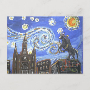 Cartes Pour Fêtes Annuelles Starry Night French Quarter