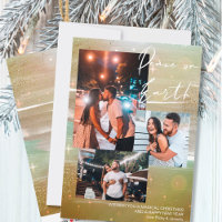 Starry Night Peace on Earth 3 Photo Collage Gold