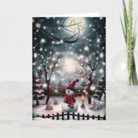 Starry Night Snowman