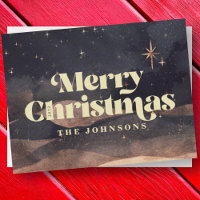 Starry Night Winter Sky Moderne Élégant Chic