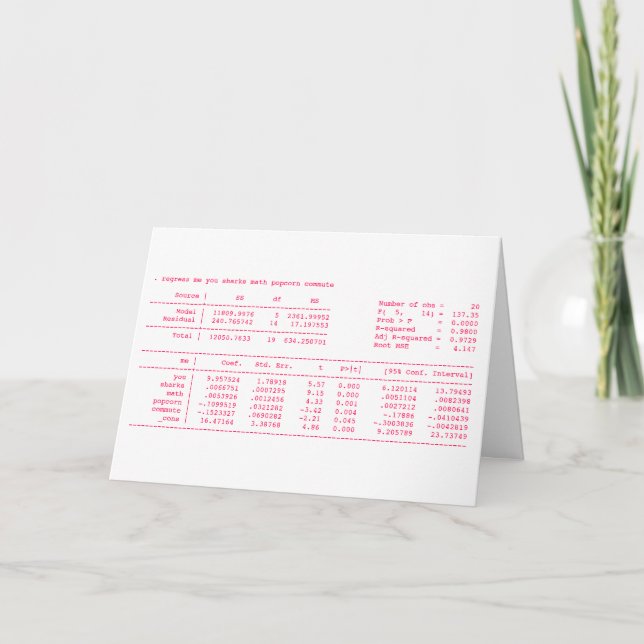 Cartes Pour Fêtes Annuelles (statistiquement) un autre nerd valentin important (Devant)