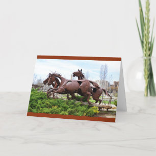 Cartes Pour Fêtes Annuelles Statue des chevaux