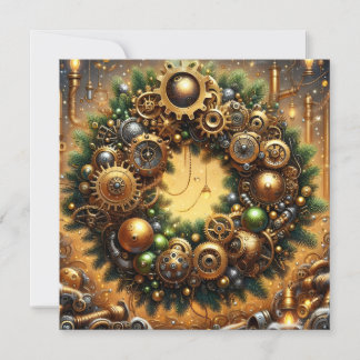 Cartes Pour Fêtes Annuelles Steampunk Christmas Greeting Card