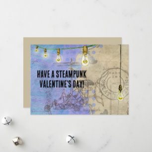 Cartes Pour Fêtes Annuelles Steampunk Edison Lights sur un fil Valentine's Day