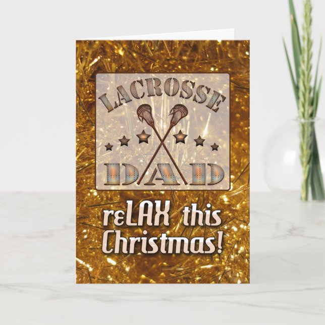 Cartes Pour Fêtes Annuelles Steampunk Style Lacrosse Papa (Devant)