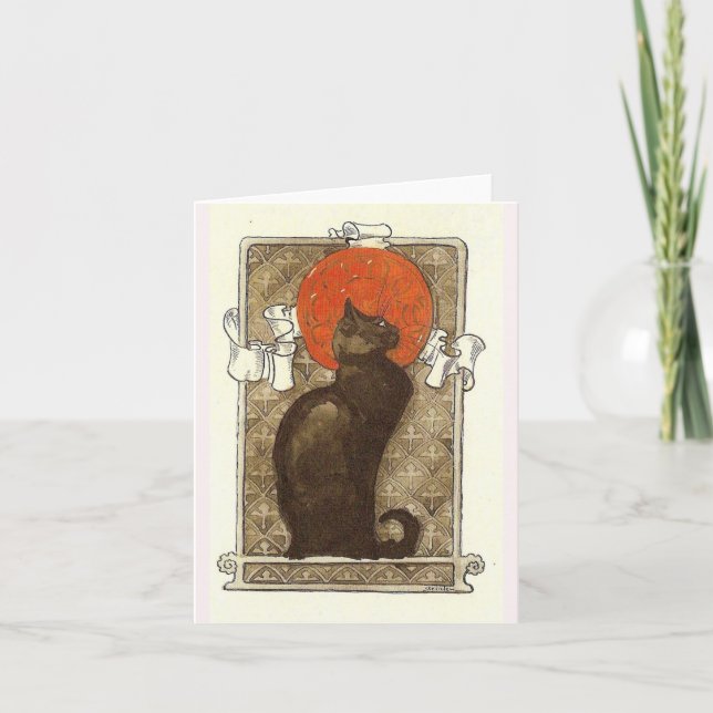 Cartes Pour Fêtes Annuelles Steinlein's Cat - Art Nouveau (Devant)