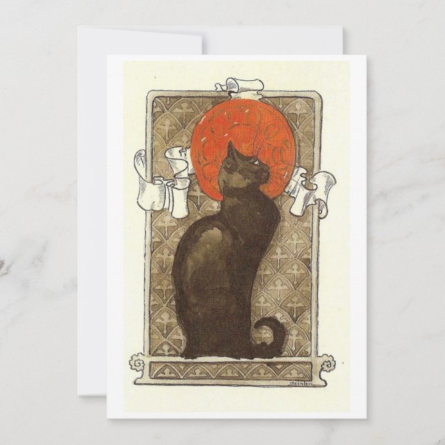 Cartes Pour Fêtes Annuelles Steinlein's Cat - Art Nouveau (Devant)