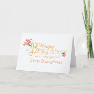 Cartes Pour Fêtes Annuelles Step Fille Anniversaire avec Clematis Flowers Card