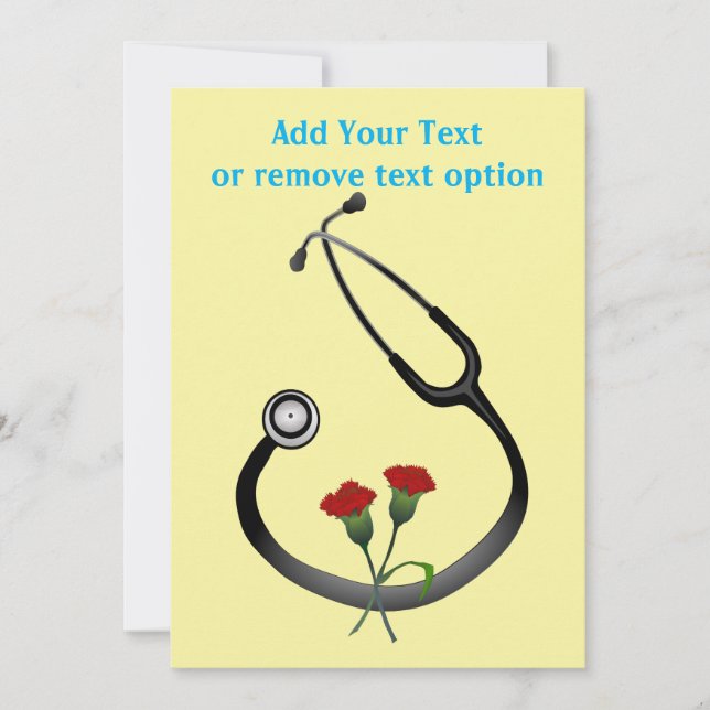 Cartes Pour Fêtes Annuelles Stethoscope du jour du Docteur (Devant)