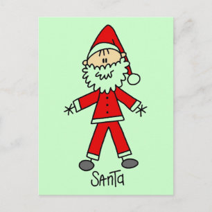 Cartes Pour Fêtes Annuelles Stick Figure Santa Claus Tshirts et cadeaux