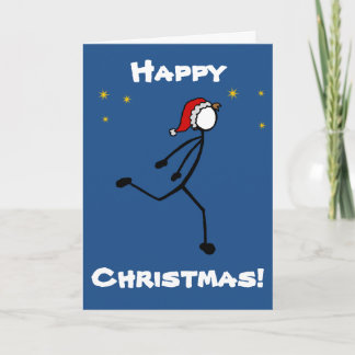 Cartes Pour Fêtes Annuelles Stick-With-Sport Sprinter Père Noël personnalisé