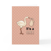 Stork with bébé Girl