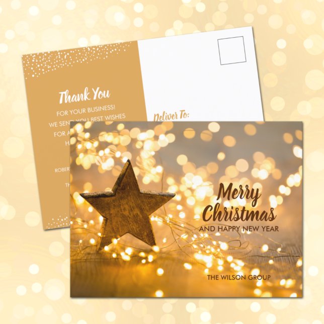 Cartes Pour Fêtes Annuelles Strand of Christmas Lights Business (Créateur téléchargé)